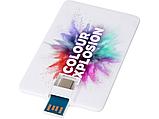 USB 3.0- флешка на 64 Гб Duo Slim с разъемом Type-C, белый, фото 7