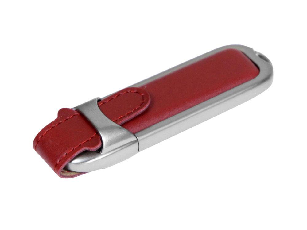 USB 3.0- флешка на 64 Гб с массивным классическим корпусом, коричневый/серебристый