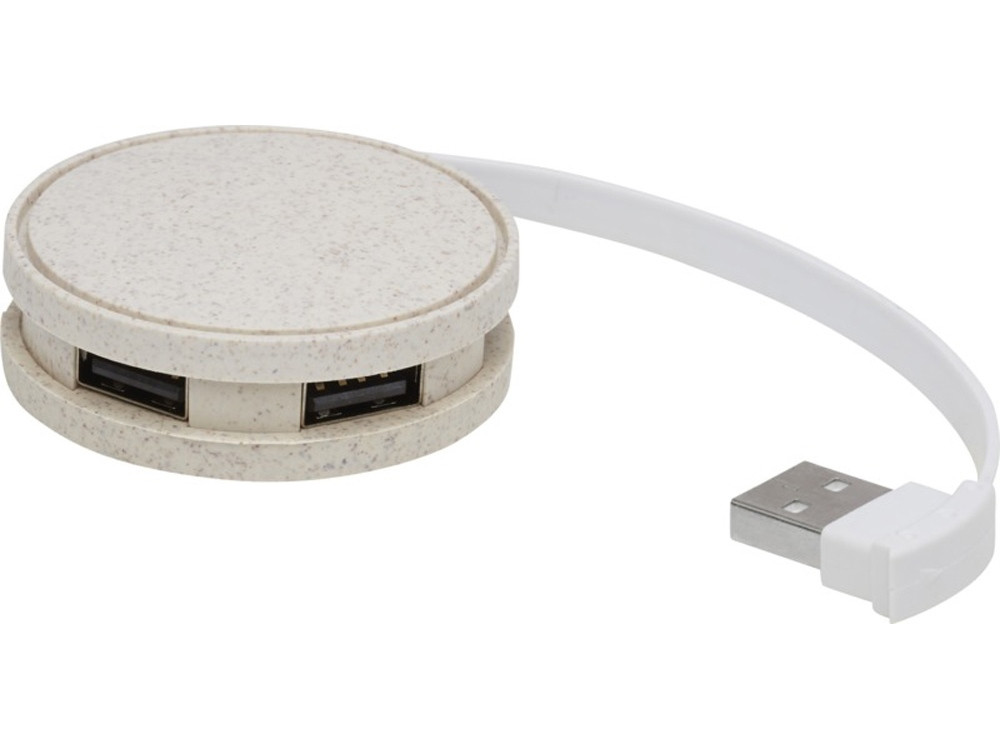 USB-концентратор «Kenzu» из пшеничной соломы, натуральный
