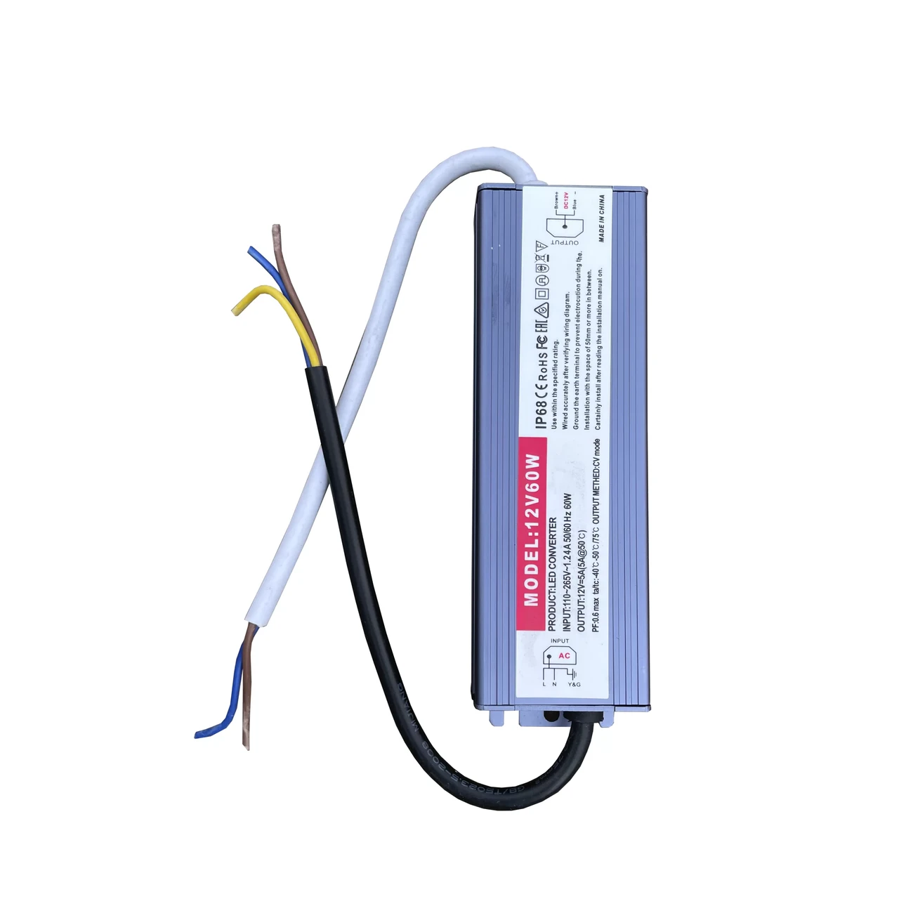 Трансформатор элек.тип DC-100W-12V (ip68 для  влажных помещений)