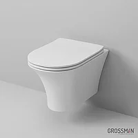Унитаз подвесной Grossman GR-4444S (с тонким сиденьем)
