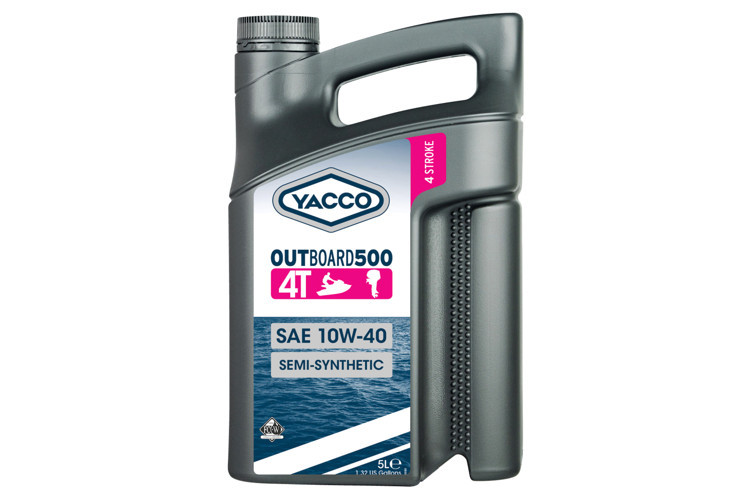 Масло моторное YACCO OUTBOARD 500 4T 10W-40 5л. (3384), фото 1