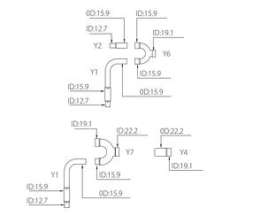 Разветвитель FQZHW-03N1D для трёх наружных блоков с тепловым насосом Midea, фото 4