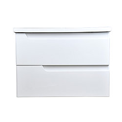 КОМПЛЕКТ Тумба Милано 80 подвесная с умывальником Amelia 80 (белая)