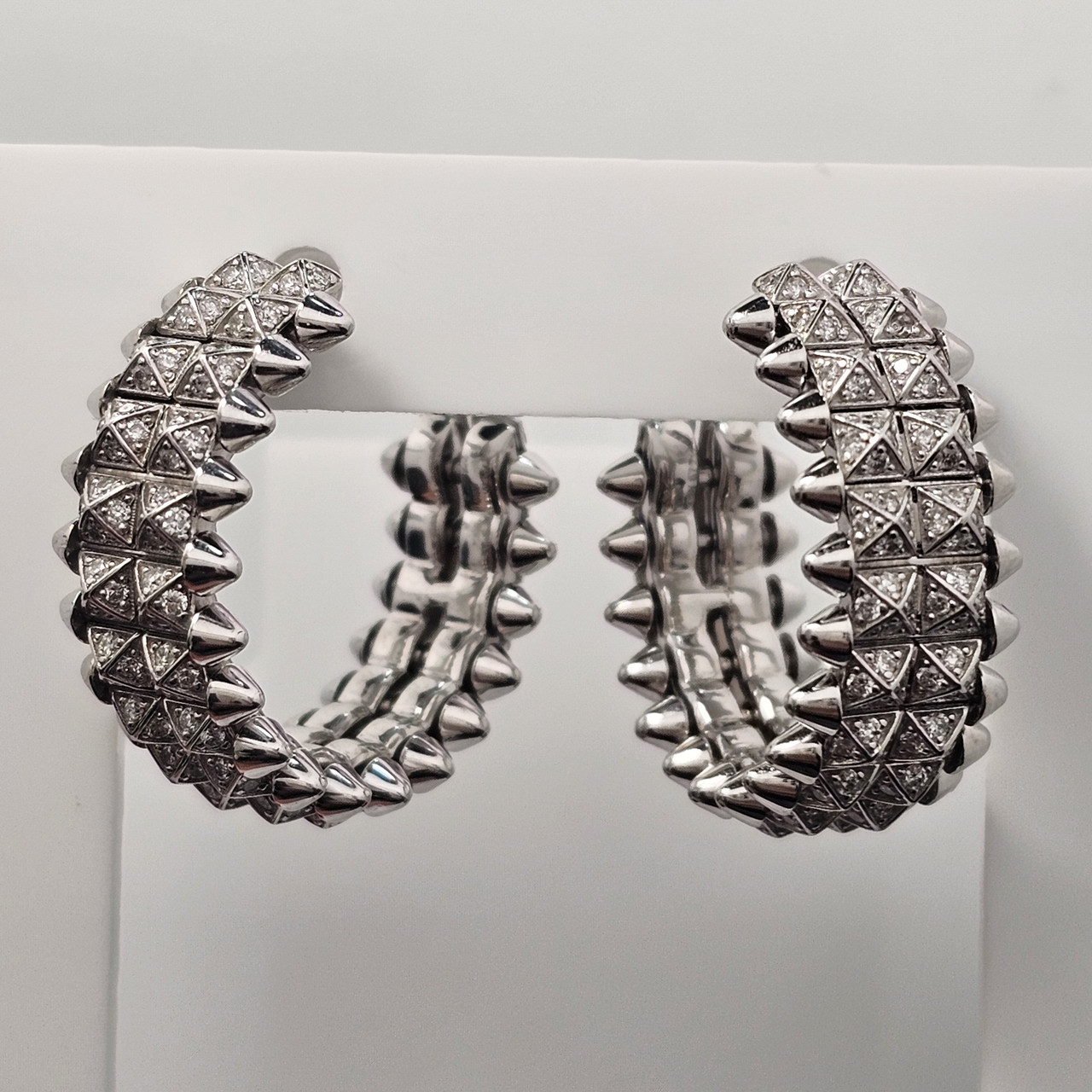 Золотые серьги с бриллиантами 1.23Ct 4/4A