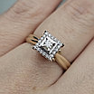 Золотое кольцо 17р с бриллиантом 0.08Сt 3/3 А ,0,1Ct  3/3 А, фото 9
