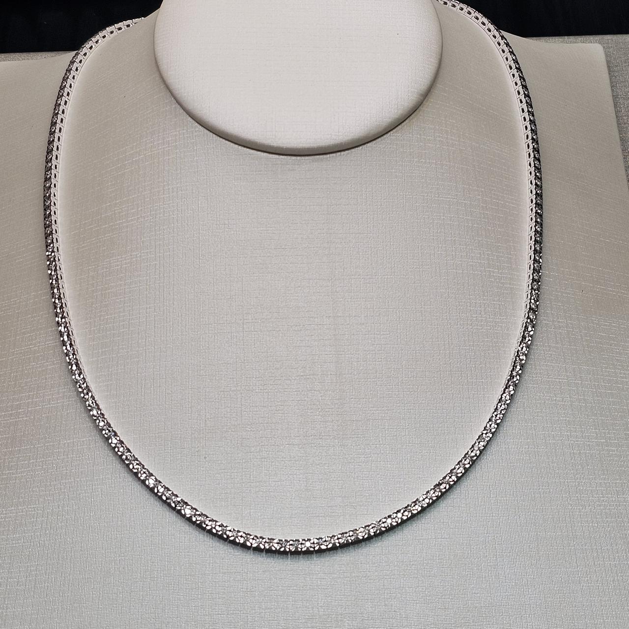 Золотой колье 750 пробы с бриллиантами 1,55Ct 4/4А, 20,56гр, размер 45