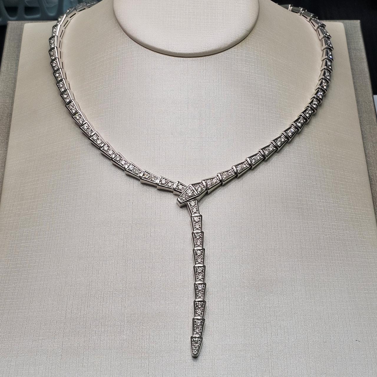 Золотое колье с бриллиантами 6,59Ct 4/4А, 50,41гр, размер 45