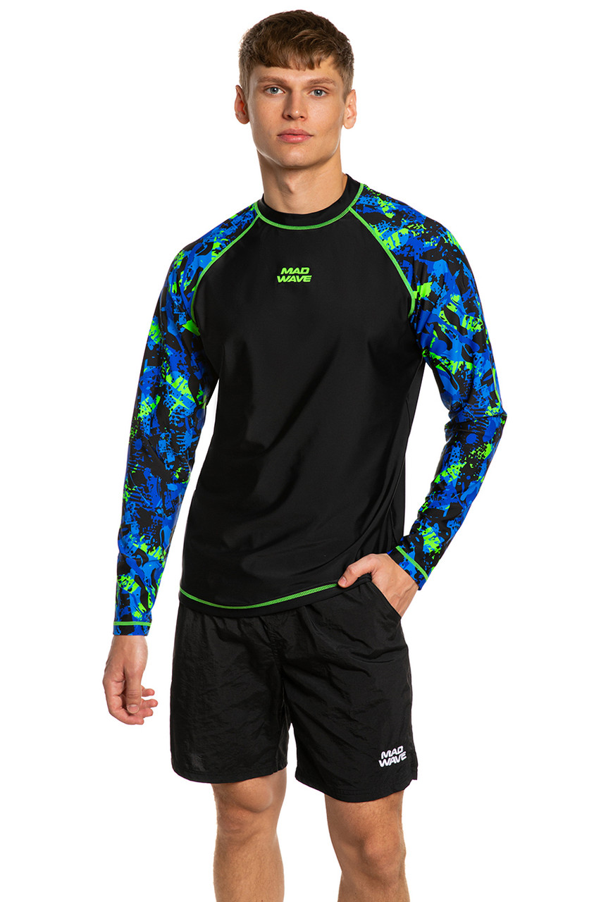 Футболка для плавания мужская Mad Wave Т-Shirt longsleeve men C0, размер M-XL, фото 1