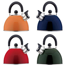 Ысқырғышы бар шәйнек түсті 2,3 л., тот баспайтын болат