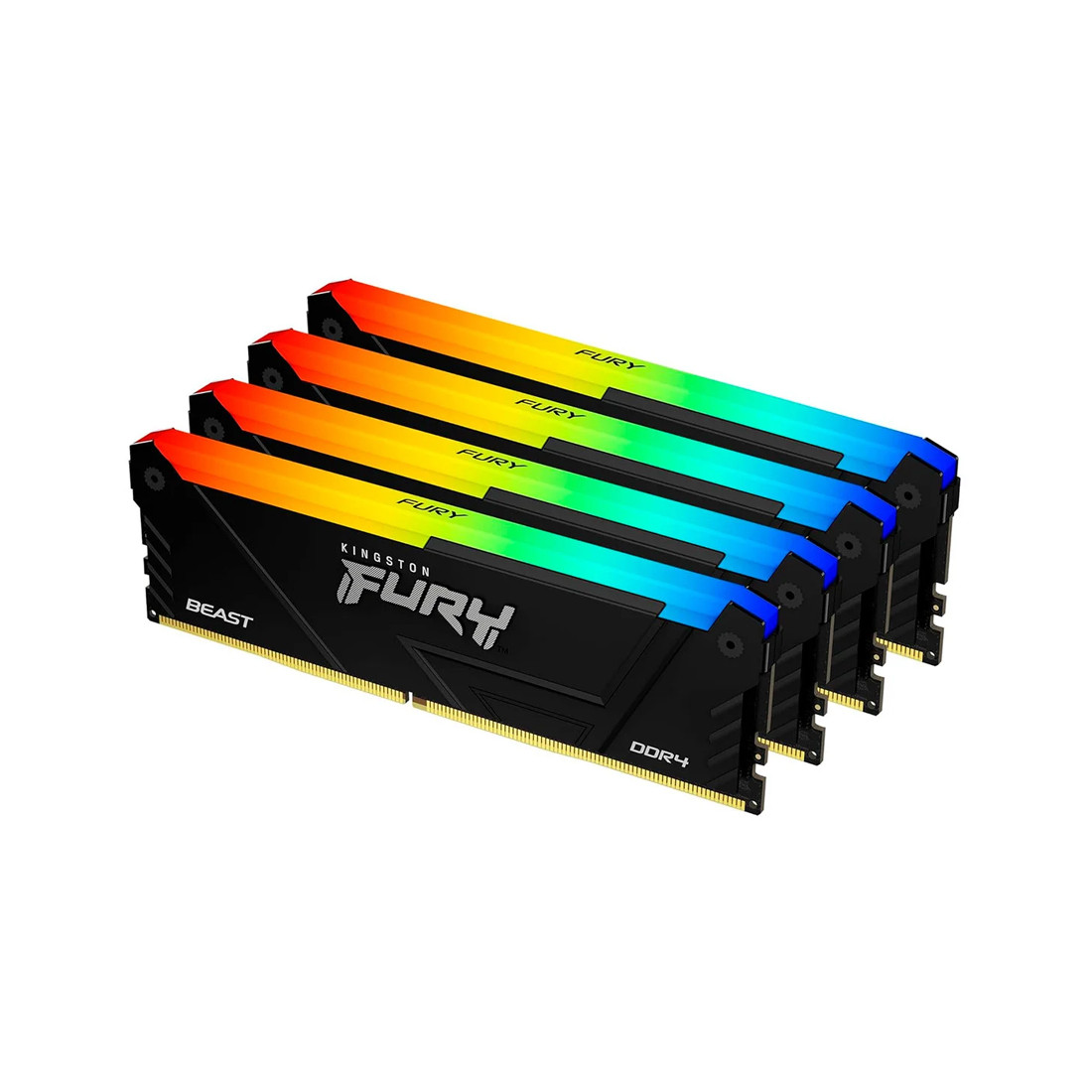 Kingston KF436C18BB2AK4/128 Комплект модулей памяти FURY Beast RG, 128GB(4x32), DDR4, DIMM <PC4-44800/5600MHz>