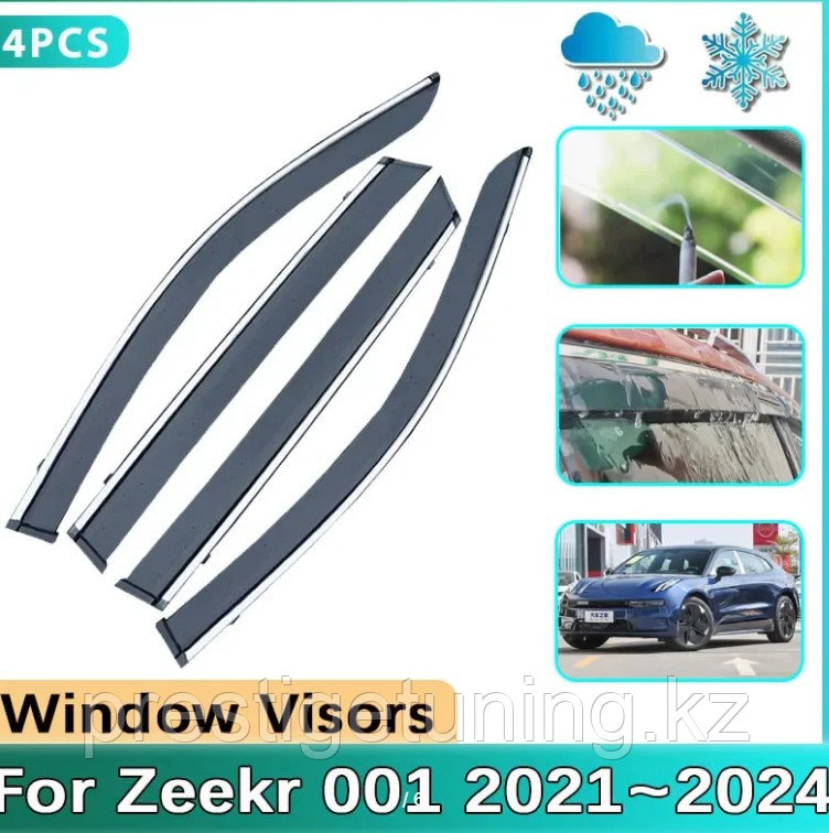 Дефлектор (ветровики) дверей на Zeekr 001 2022-по н.в (TGR): продажа ...