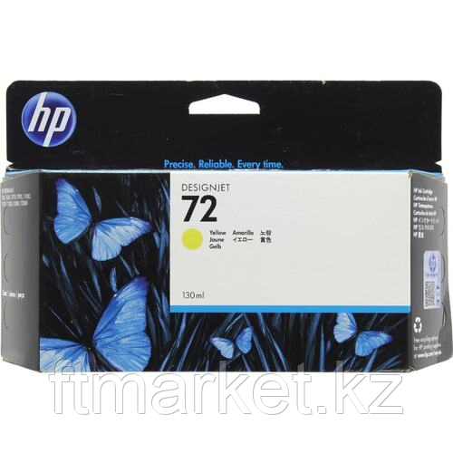 Картридж HP 72 130-ml Yellow DesignJet Ink Cartridge для DesignJet T1100/Т1100ps/Т610, фото 1