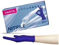 MediOk  Перчатки нитриловые неопудренные 50пар/уп  S