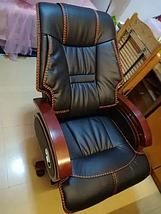 Кресло руководителя EasyChair кожа черный, фото 4