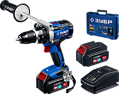 Бесщеточная дрель-шуруповерт, 2 АКБ (4 Ач), в кейсе DB-211-42 серия «ПРОФЕССИОНАЛ»