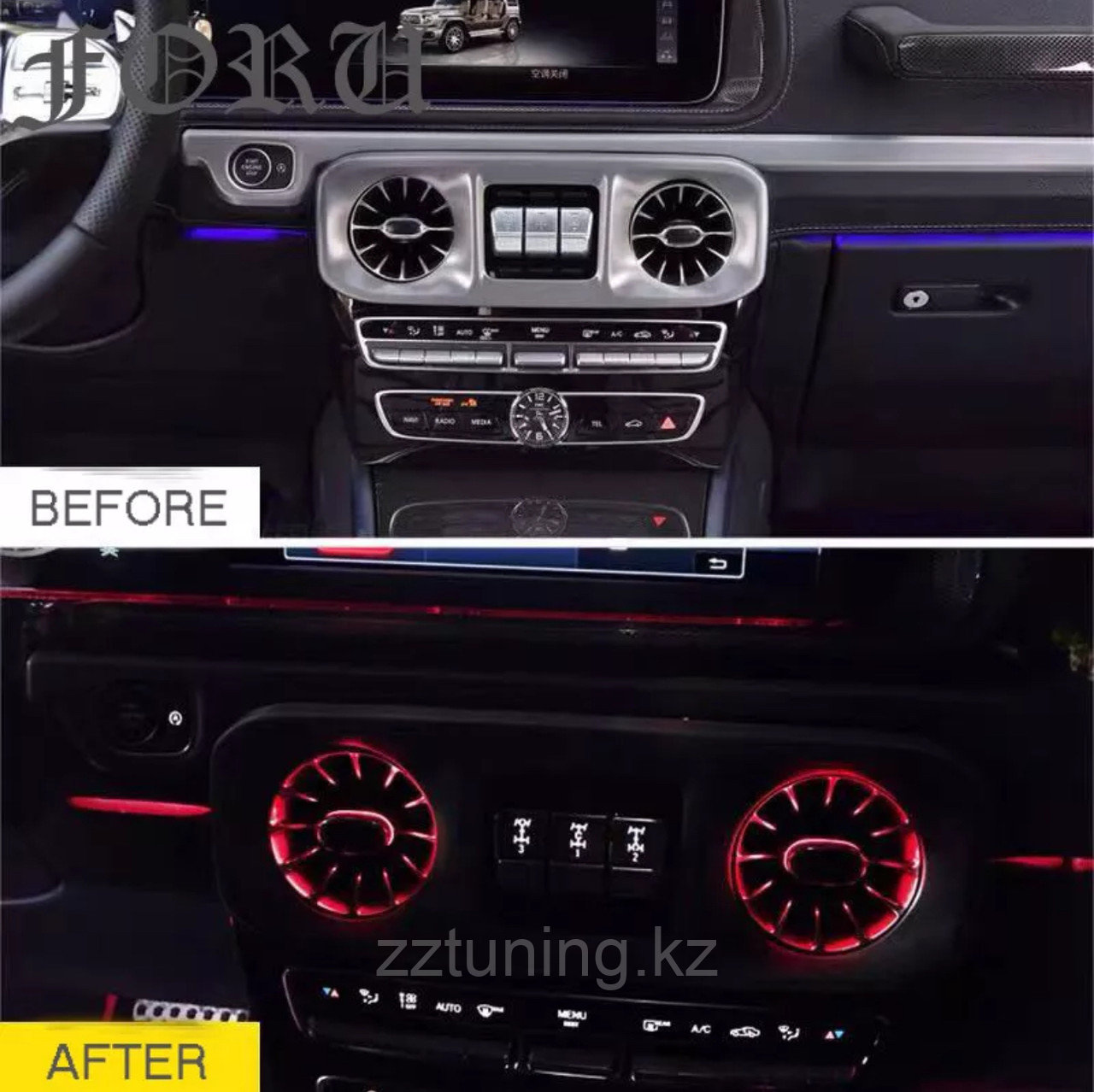 Дефлекторы салона АМГ с подсветкой для Mercedes Benz w464, фото 1