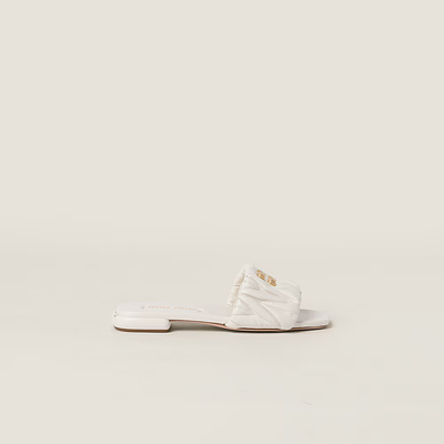 Сандали Matelassé nappa leather slides White