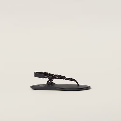 Сандали Riviere cord and leather sandals Black