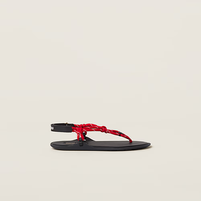 Сандали Riviere cord and leather sandals Red