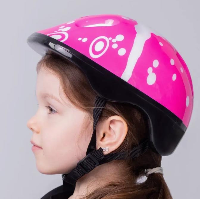 Защитный шлем для детей 20х26х15 см розовый (размер 33)