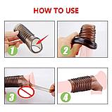 Силиконовая насадка на половой член 1 шт, фото 5