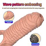 Силиконовая насадка на половой член 1 шт, фото 3