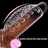 Силиконовая насадка на половой член 1 шт, фото 4