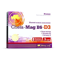Chela-Mag B6 + D3 витамины и минералы, 30 капсул