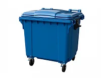 Крупногабаритный контейнер для мусора 1 100 литров с крышкой.(ЗЕЛЕНЫЙ,СИНИЙ,СЕРЫЙ)