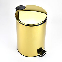 WBR077L07 Урна с педалью золотистая / 7 л. с доводчиком