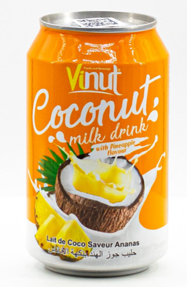 Напиток Vinut Кокосовое молоко со вкусом АНАНАСА 330ml (24шт-упак) / Вьетнам