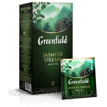 Чай зеленый, 25 пакетиков Greenfield Jasmine Dream (1,8х25х10) - фото 1 - id-p118429976