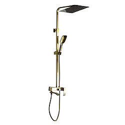 Душевая стойка со смесителем Atlas Luigi LG0008805, бронзовый, излив 15 см, латунь (Ширина 24 см, Глубина - 19