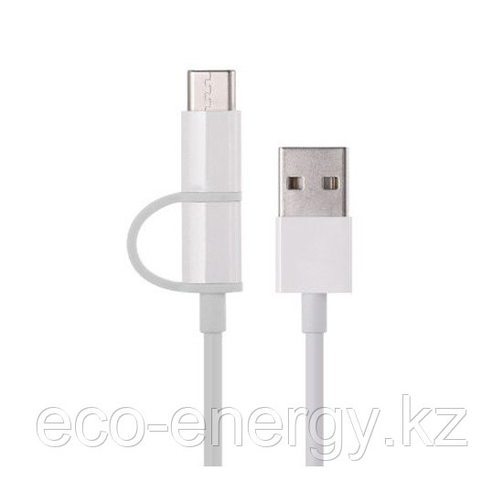 Интерфейсный кабель Xiaomi 100cm MICRO USB and Type-C Белый