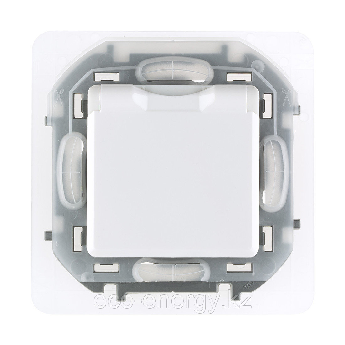 Топсалы қақпағы және 16 А 250 В перделері бар 2К+З IP 44 розетка Legrand Inspiria 673740 ақ