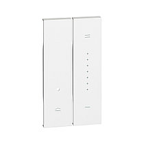 Button Light Controller 2 модуліне арналған Bticino KW19 Living Now алдыңғы панелі ақ түсті
