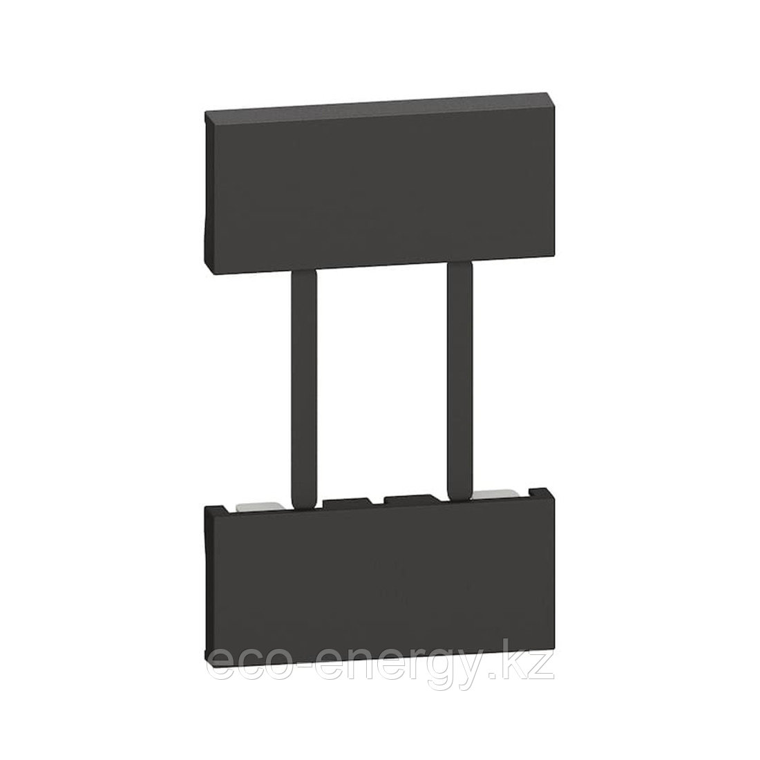 2 модульдің бастапқы бумасындағы Wi-Fi смарт шлюзіне арналған Bticino KG51 Living Now алдыңғы панелі қара түсті