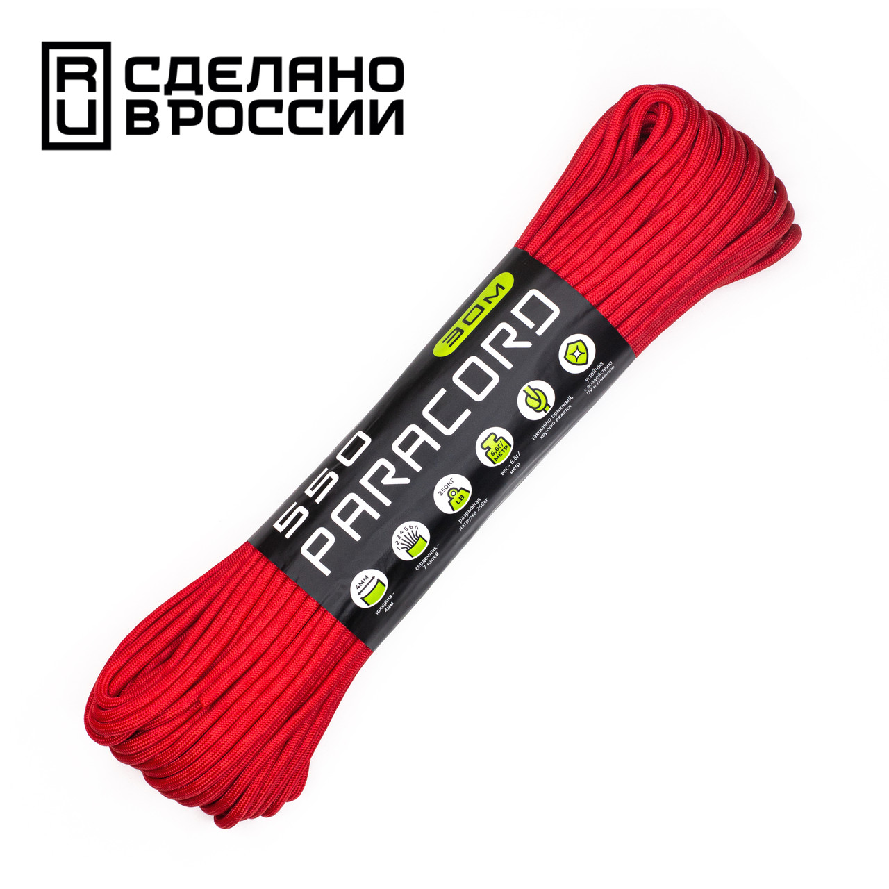 Паракорд 550 CORD nylon 30м RUS (red), фото 1