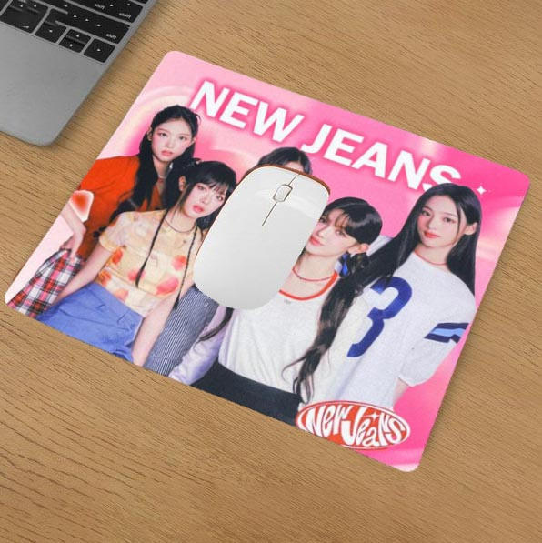 Коврик для мыши K-pop NEW JEANS 30х25 см розовый
