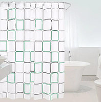 Водонепроницаемая шторка для ванной Waterproof Shower Curtain AX-YL18 180x180 см кубики