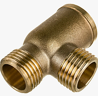 Тройник латунный D1= 1/2", D2= 1/2", D3= 1/2", Соед.: внутренняя резьба