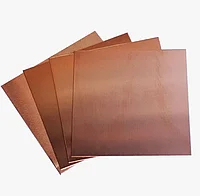 Лист-плита медная s= 0.8 мм, Размер: 0.6х1.5 м