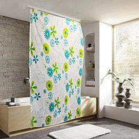 Водонепроницаемая  шторка для ванной Waterproof Shower Curtain AX-YL18 180x180 см цветы зеленые