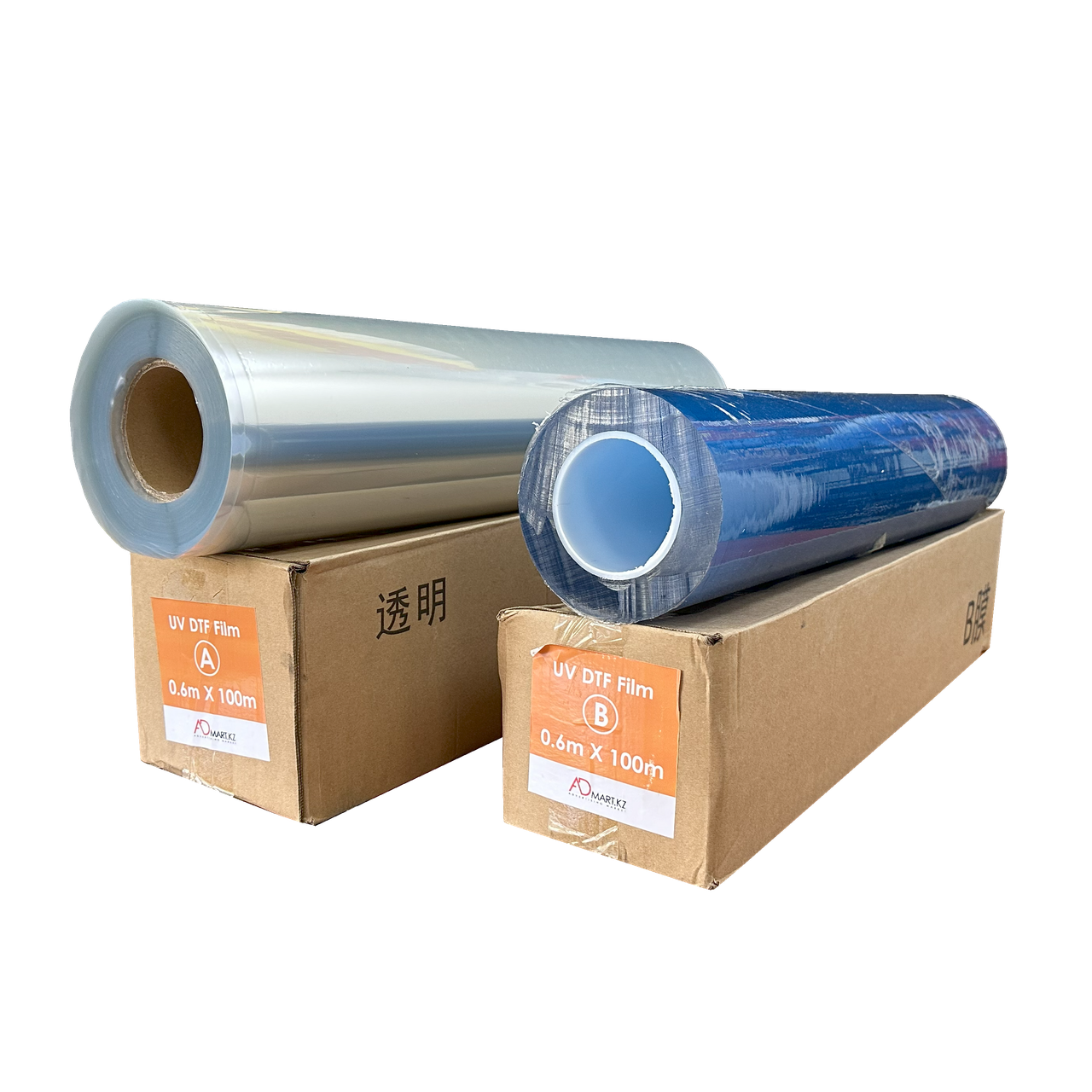 Пленка для UV DTF печати 60см. х 100 м. UV DTF A+B film (2 РУЛОНА)