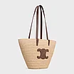 Сумка Medium Supple Celine Classic Panier In Raffia And Calfskin, фото 3