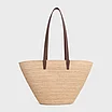 Сумка Medium Supple Celine Classic Panier In Raffia And Calfskin, фото 2