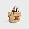Сумка Teen Supple Celine Classic Panier In Raffia And Calfskin, фото 5