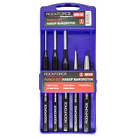ROCKFORCE Набор выколоток, 5пр.(3х120мм,3х150мм,6х150мм,5х150мм,кернер 8х115мм),в пластиковом футляре 16403