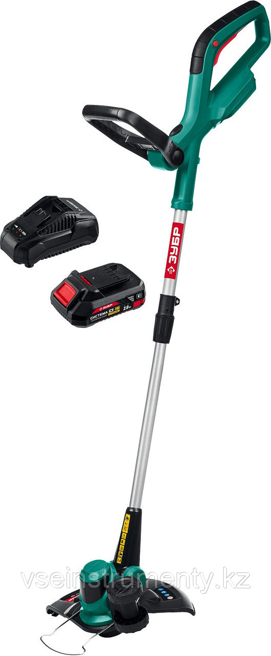 ЗУБР С1-18, 18 В, 25 см, 1 АКБ (2 А·ч), аккумуляторный триммер (ТА-185-21), фото 1